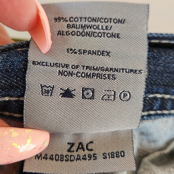 Silver Jeans Zac Mens 38x36 Blue Relaxed Straight Dark Wash Denim Western - Picture 8 of 11